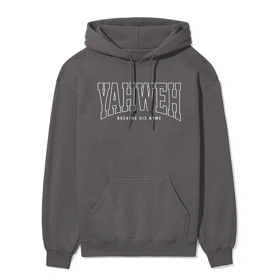Yahweh Breathe His Name Unisex Hoodie in charcoal color