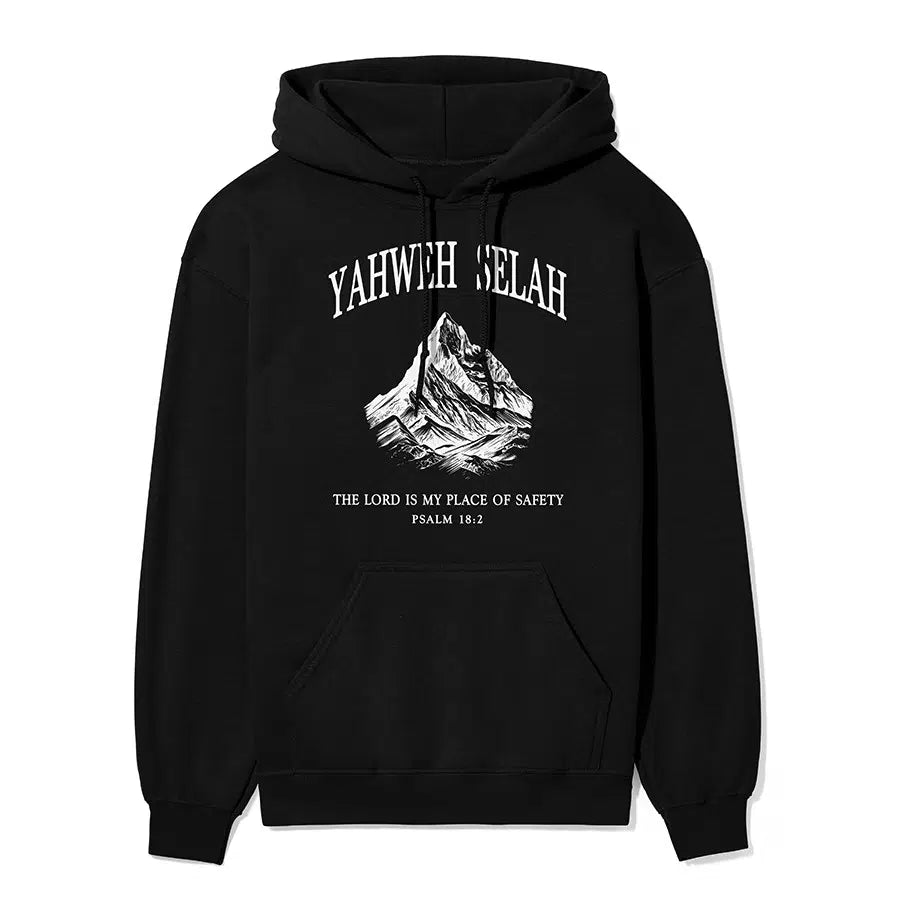 Yahweh Selah Unisex Hoodie in black color