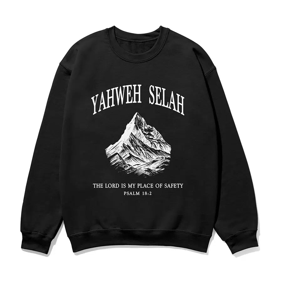 Yahweh Selah Unisex Sweatshirt in black color