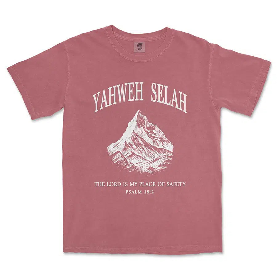 Yahweh Selah Unisex Tee in crimson color