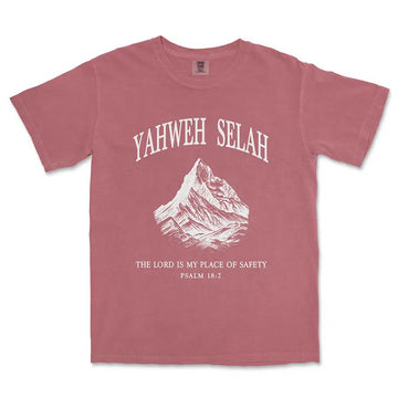 Yahweh Selah Unisex Tee in crimson color