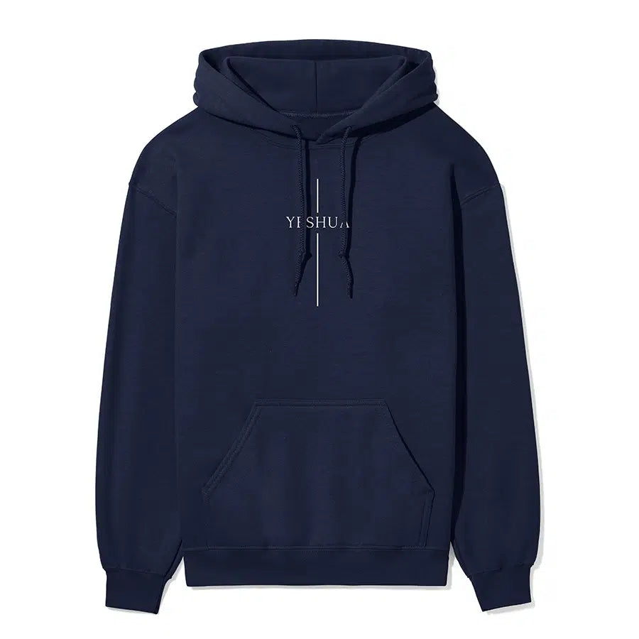 Yeshua Cross Unisex Hoodie in navy color