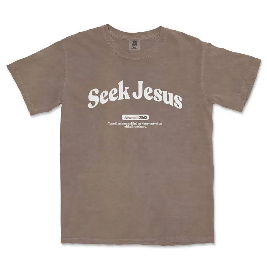 Seek Jesus Unisex Tee in Espresso color