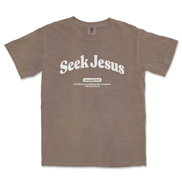 Seek Jesus Unisex Tee in Espresso color
