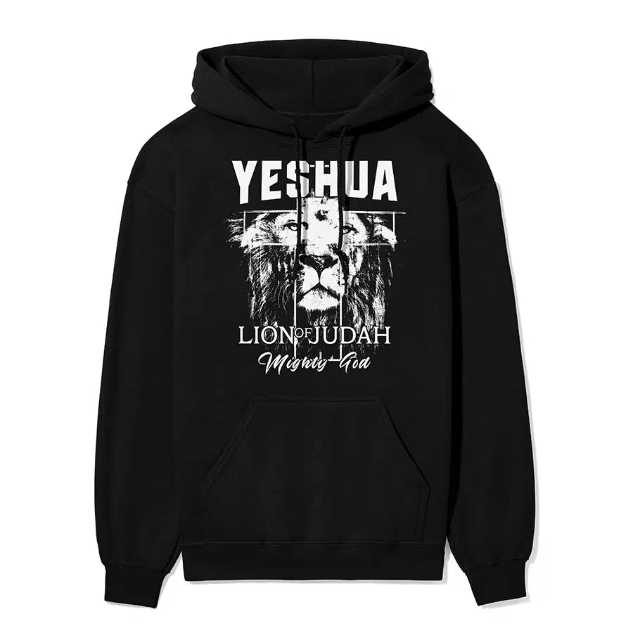 Yeshua Lion of Judah Unisex Hoodie in black color