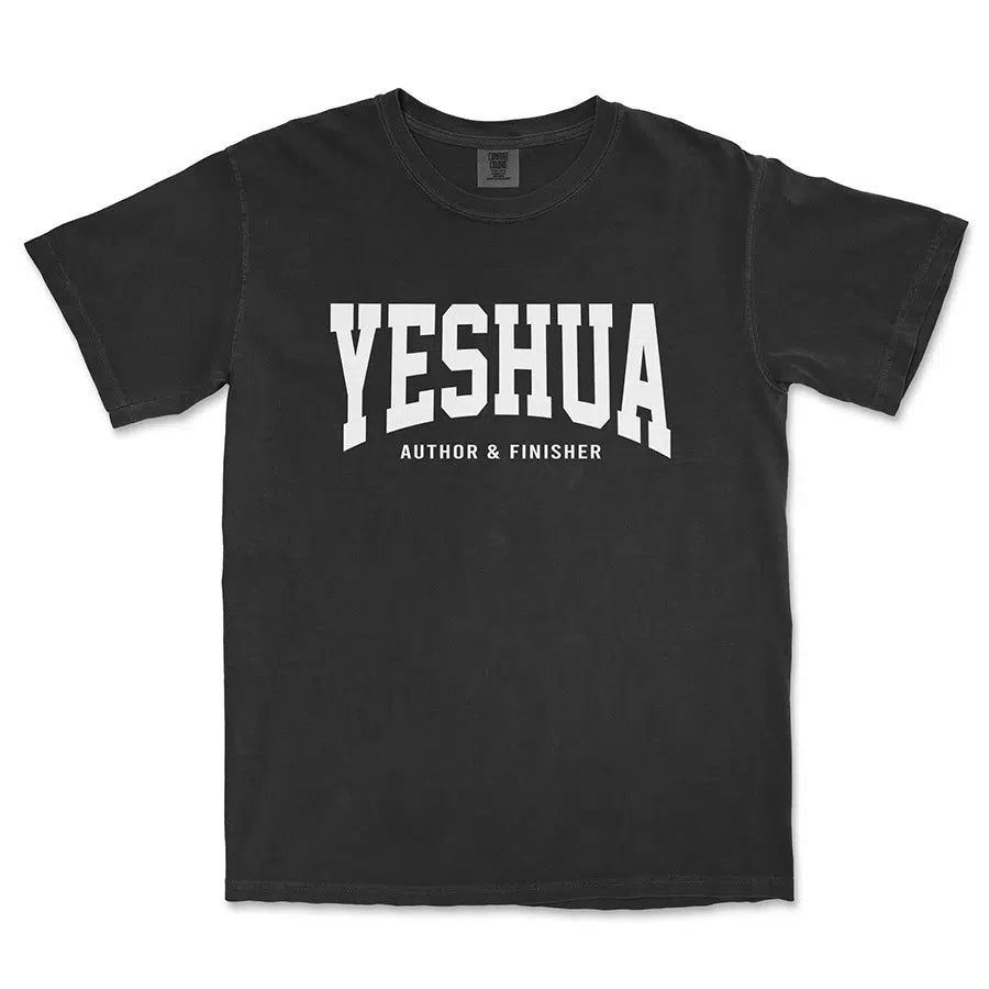 Yeshua Author & Finisher Unisex Tee in black color