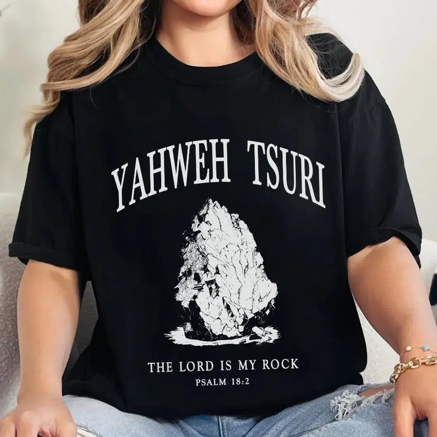 Yahweh Tsuri Unisex Tee in black color