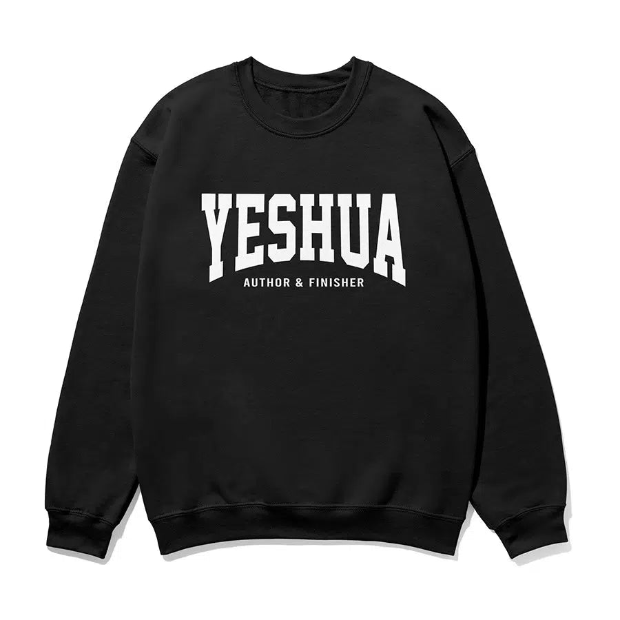 Yeshua Author & Finisher Unisex Sweatshirt in black color