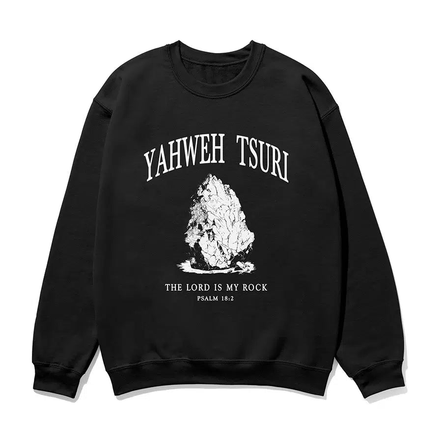 Yahweh Tsuri Unisex Sweatshirt in black color