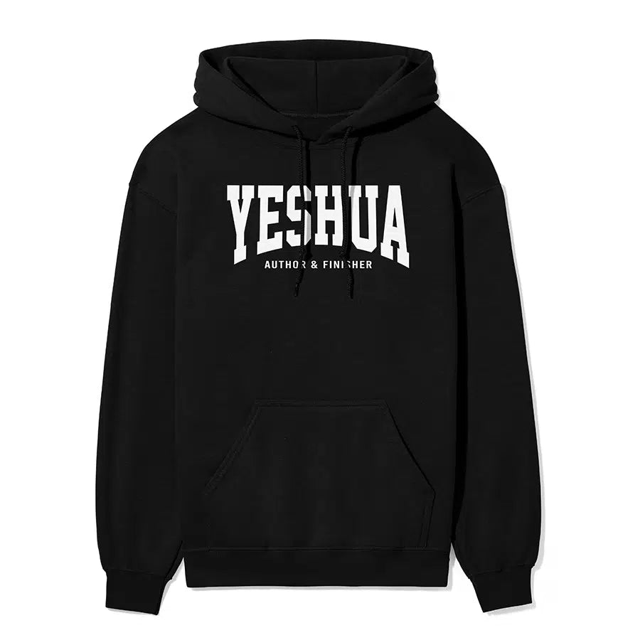 Yeshua Author & Finisher Unisex Hoodie in black color
