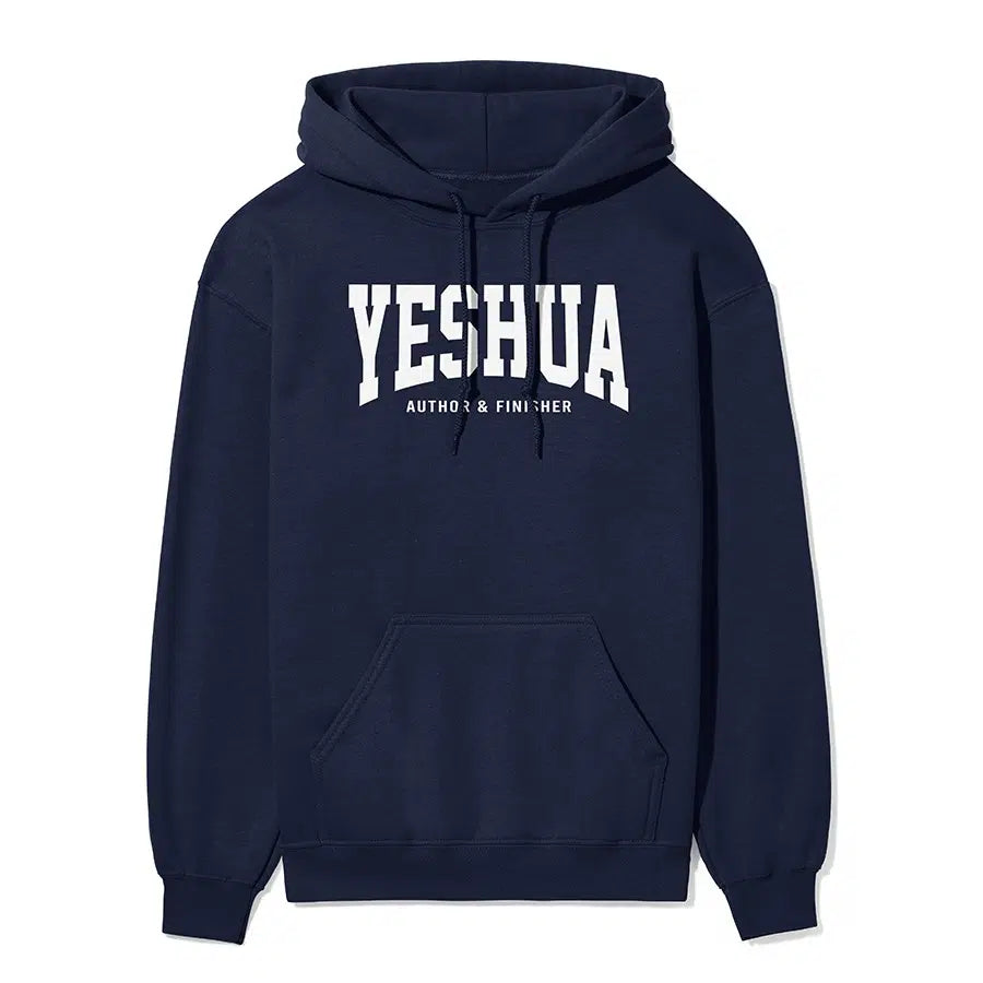 Yeshua Author & Finisher Unisex Hoodie in navy color