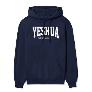 Yeshua Author & Finisher Unisex Hoodie in navy color