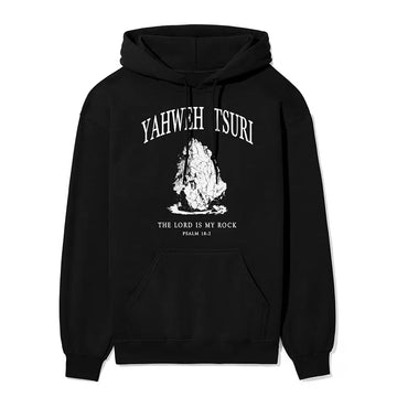 Yahweh Tsuri Unisex Hoodie in black color