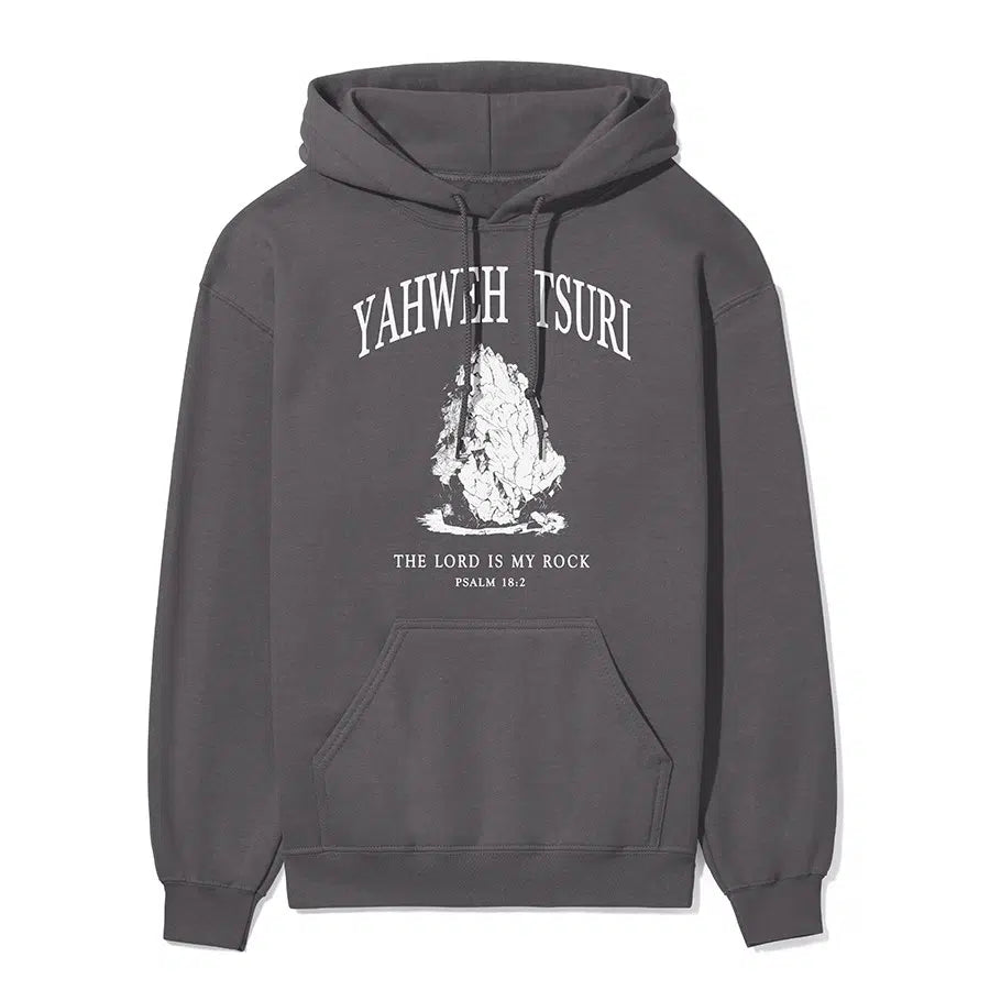 Yahweh Tsuri Unisex Hoodie in charcoal color