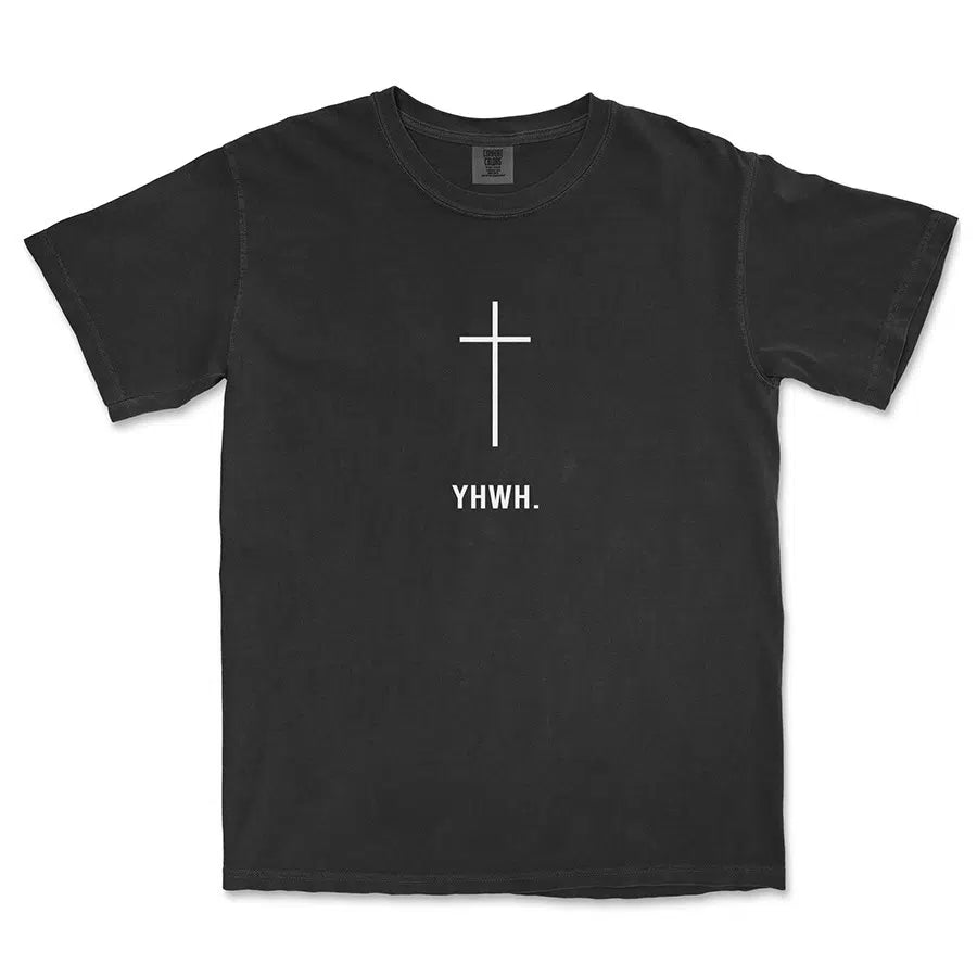 YHWH Cross Unisex Tee -in espresso color