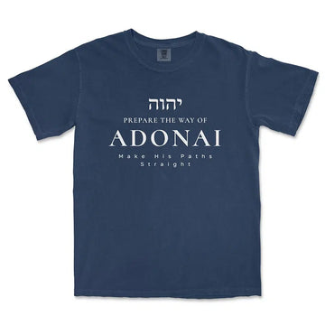 Yeshua Prepare The Way of ADONAI Unisex Tee in navy color