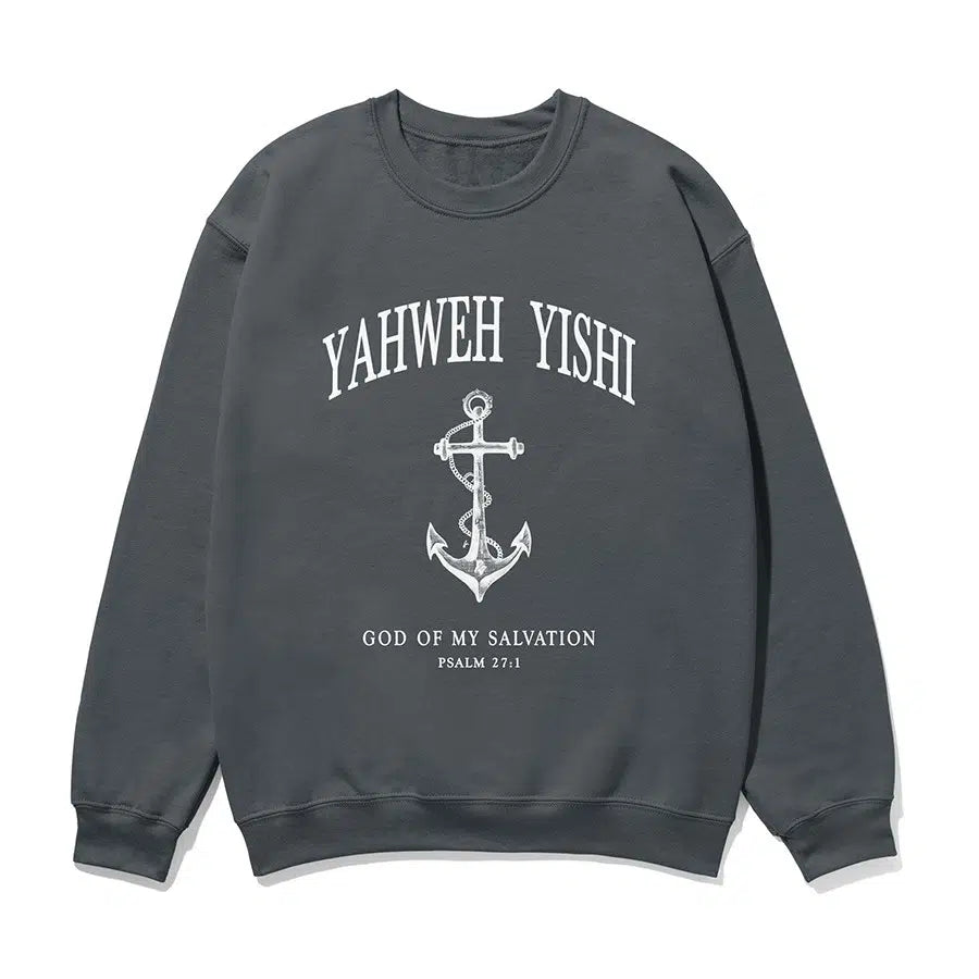 Yahweh Yishi Unisex Sweatshirt in charcoal color