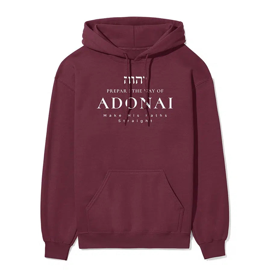 Yeshua Prepare The Way of ADONAI Unisex Hoodie in black color