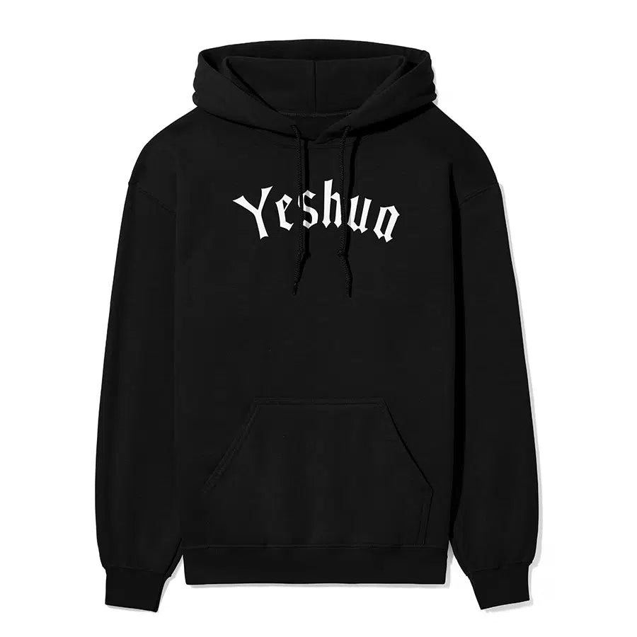 Yeshua Old English Unisex Hoodie in black color