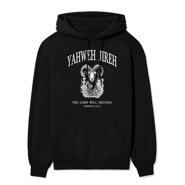 Yahweh Jireh Unisex Hoodie in black color