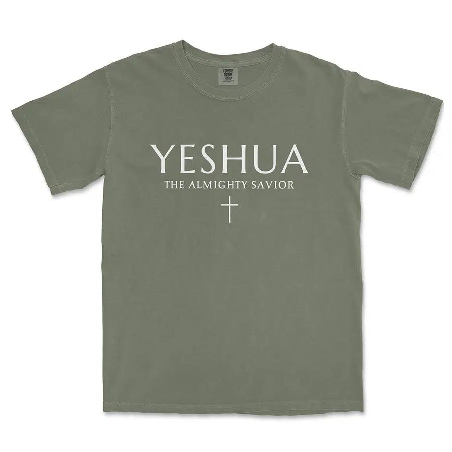 Yeshua The Almighty Savior Unisex Tee in moss color