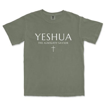 Yeshua The Almighty Savior Unisex Tee in moss color