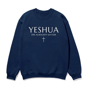 Yeshua The Almighty Savior Unisex Sweatshirt in navy color