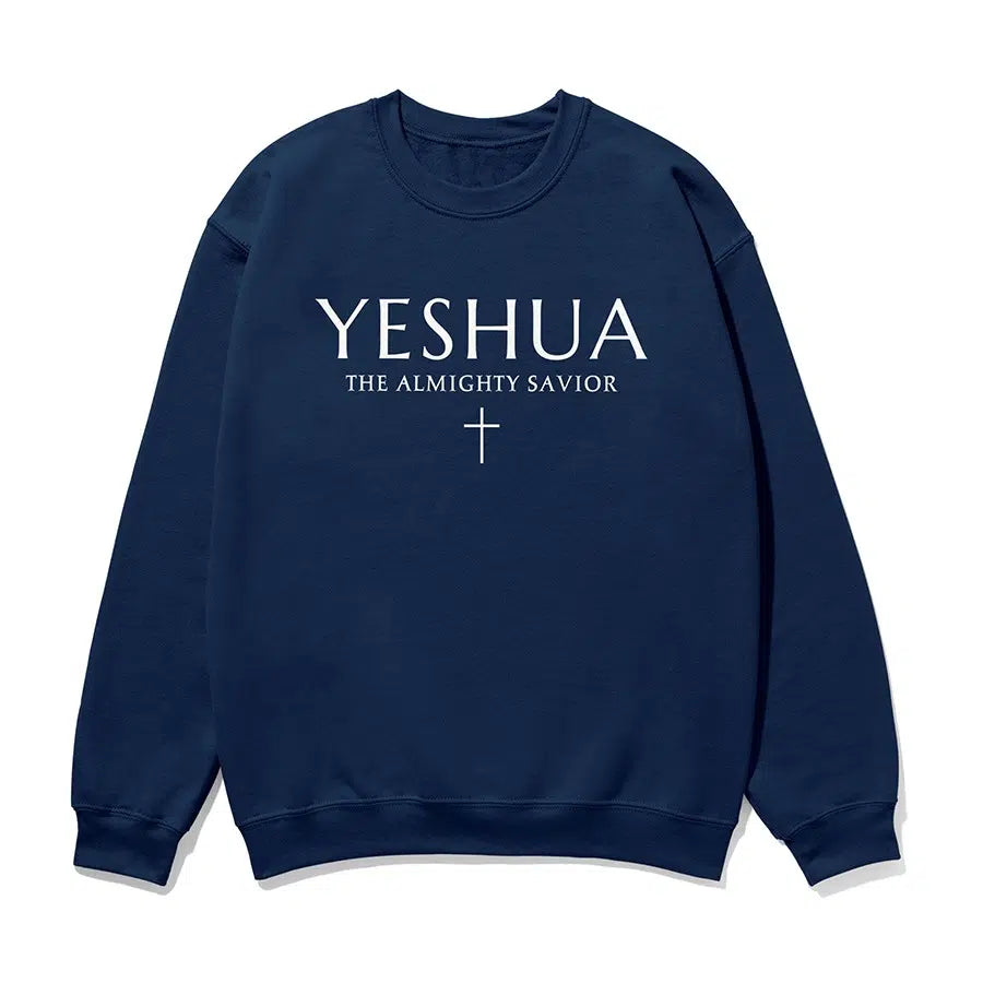 Yeshua The Almighty Savior Unisex Sweatshirt in navy color