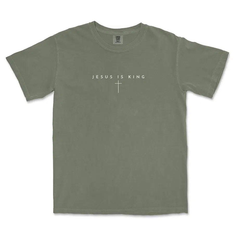 Jesus is King Cross Tee black color