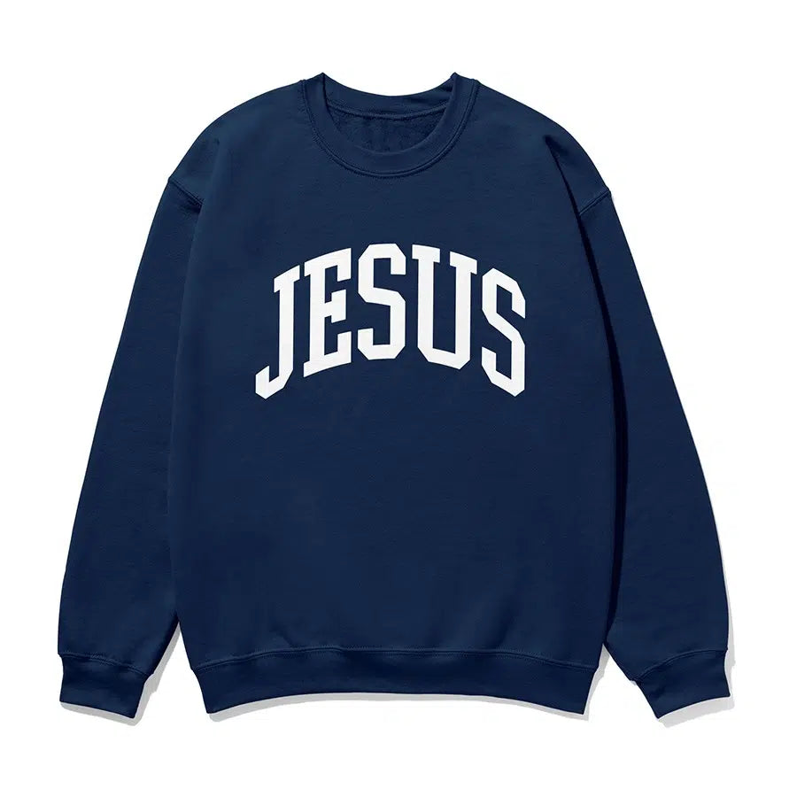 Navy Jesus Unisex Sweatshirt