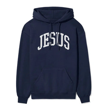 Jesus Unisex Hoodie in navy color
