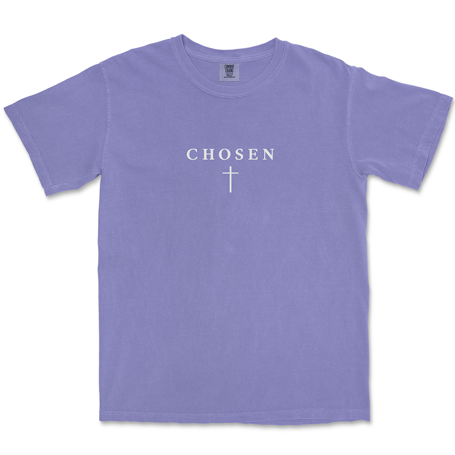 Chosen Christian t-shirt in violet