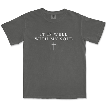 It Is Well With My Soul Christian T-shirt in Pepper