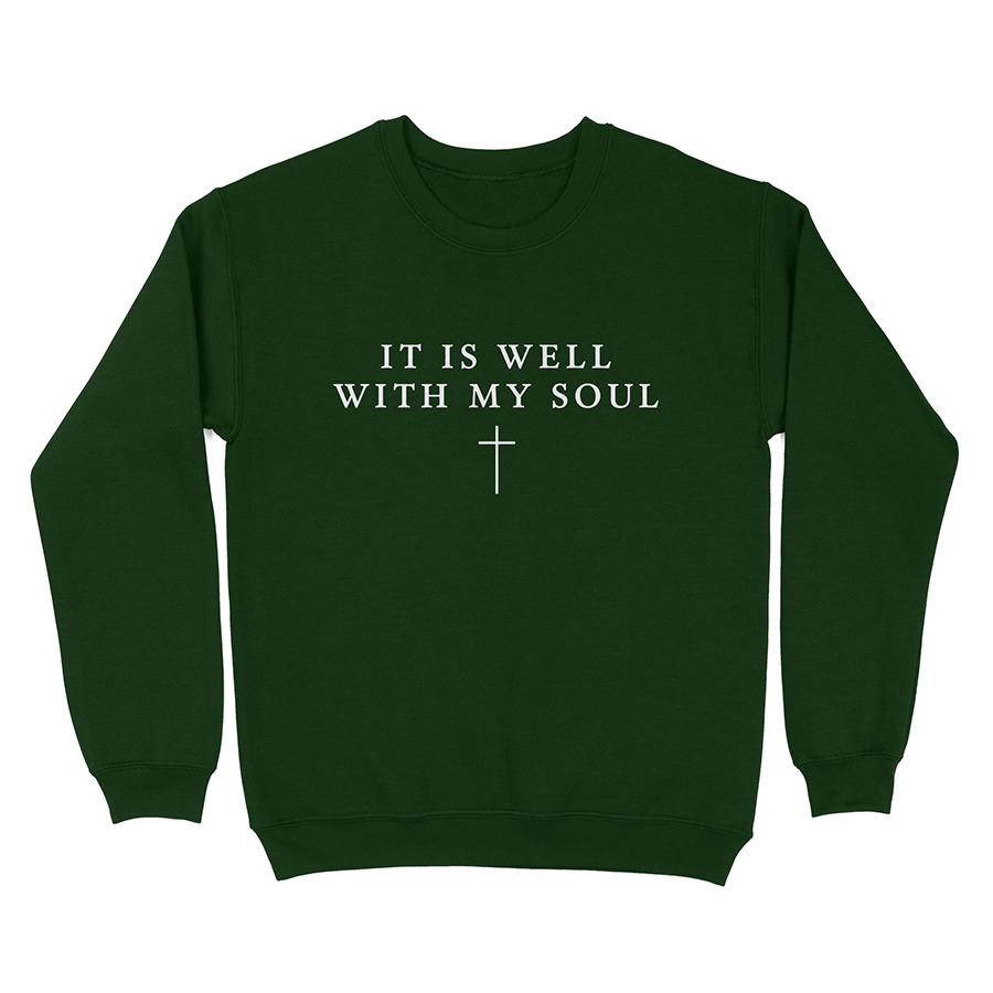 It Is Well With My Soul Christian Sweatshirt in Charcoal