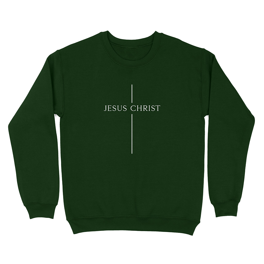 Jesus Christ Cross Unisex Christian Sweatshirt in black