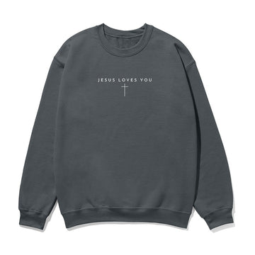 Jesus Loves You Cross Unisex Sweatshirt