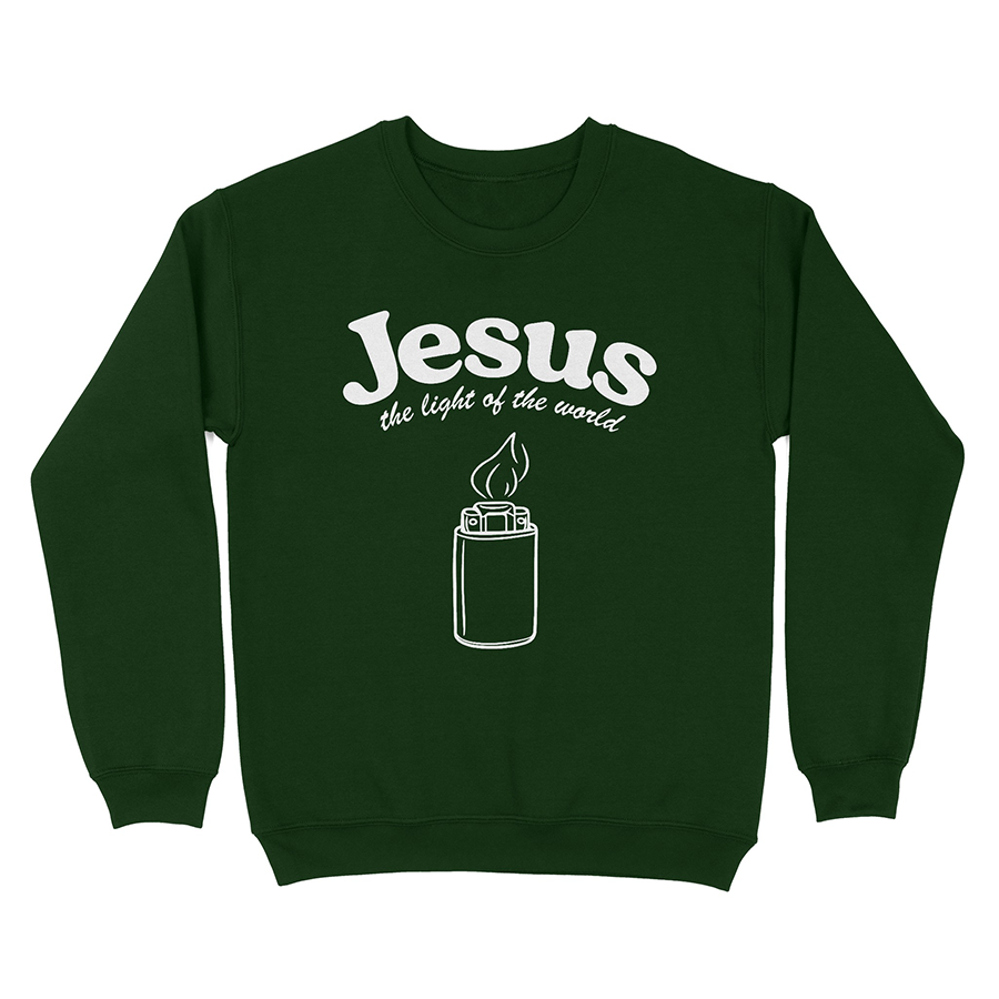 Jesus The Light Of The World Unisex Christian Sweatshirt in black