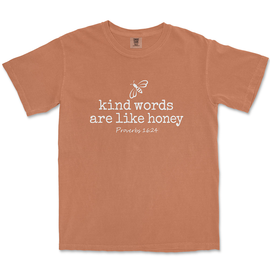 Kind Words Are Like Honey Christian t-shirt in yam
