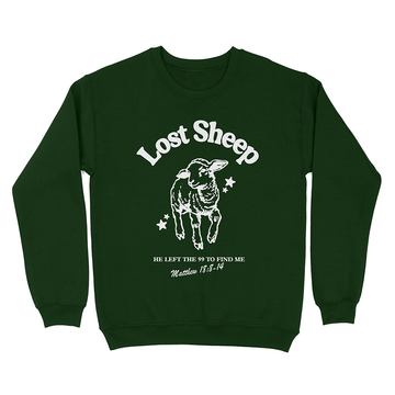 Lost Sheep Unisex Christian Sweatshirt in forest
