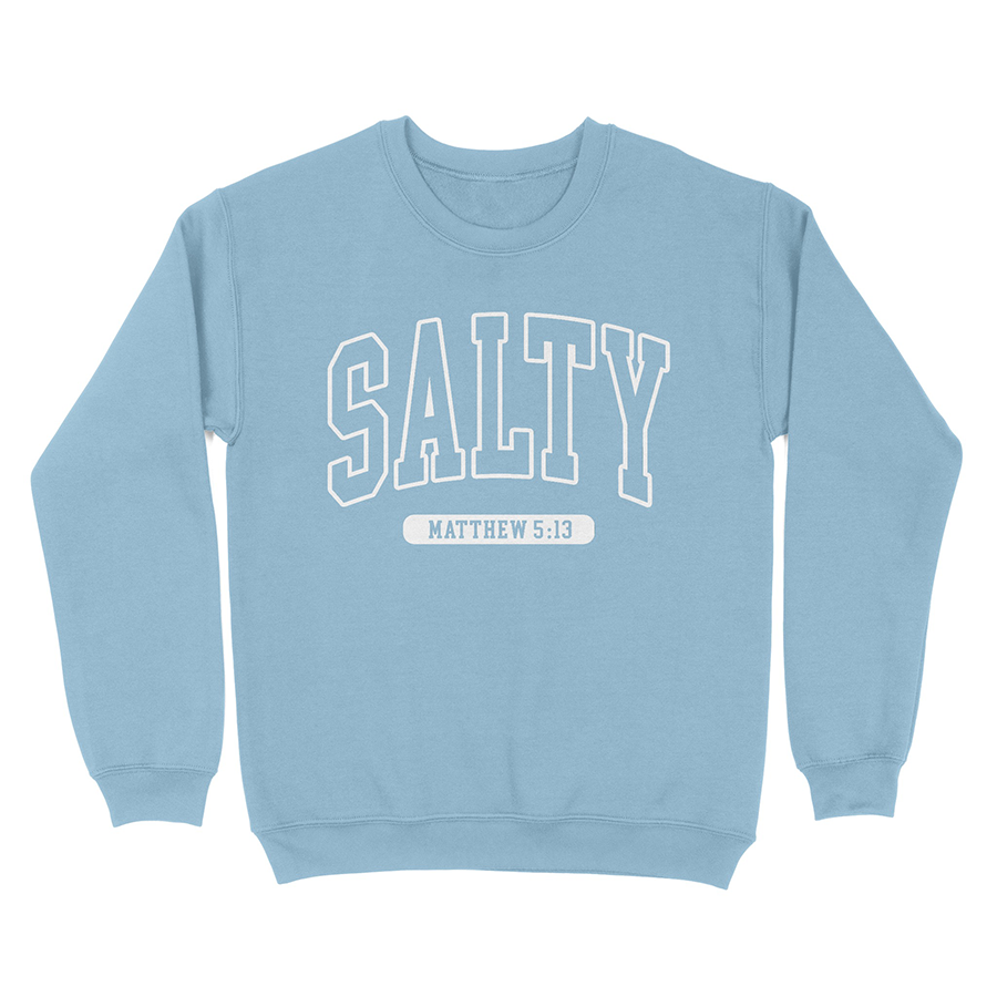 Salty Unisex Christian Sweatshirt in light blue