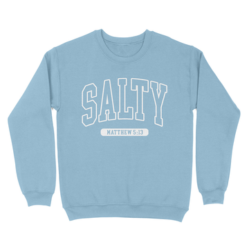 Salty Unisex Christian Sweatshirt in light blue