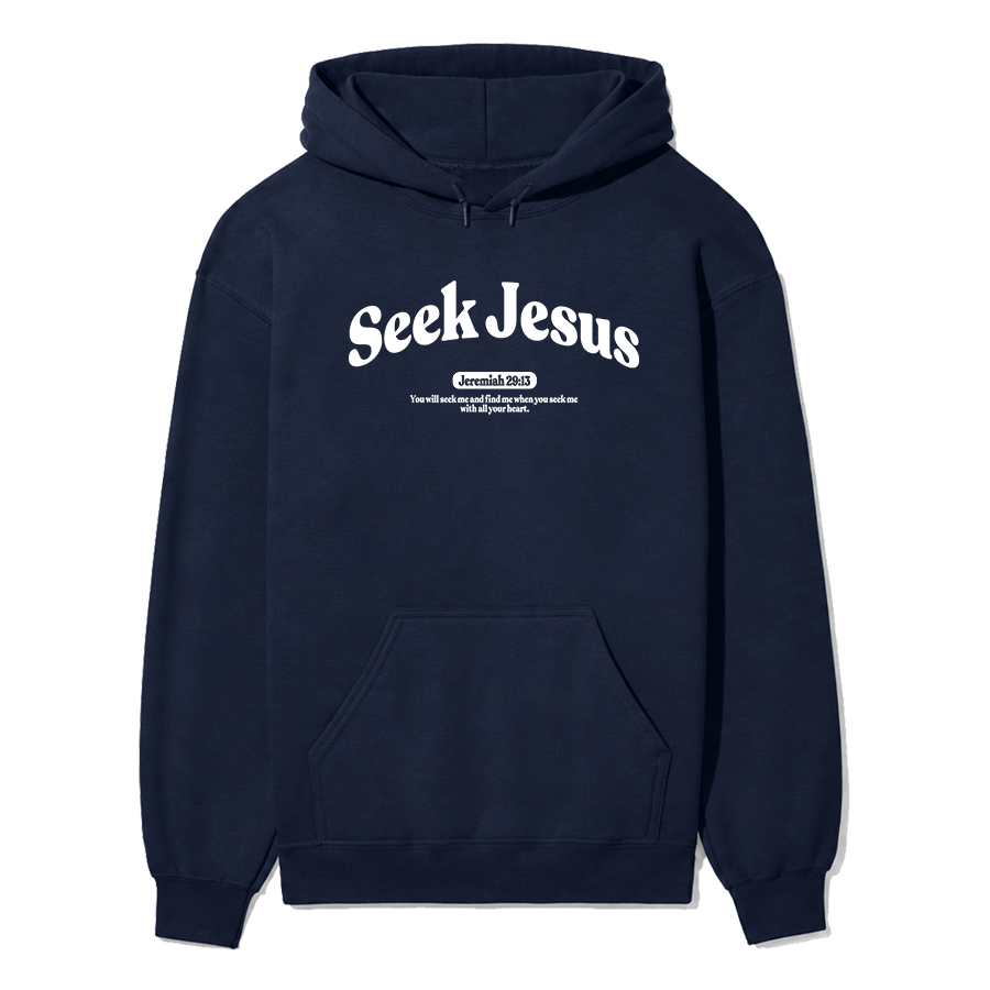 Seek Jesus Unisex Christian Hoodie in Military Green