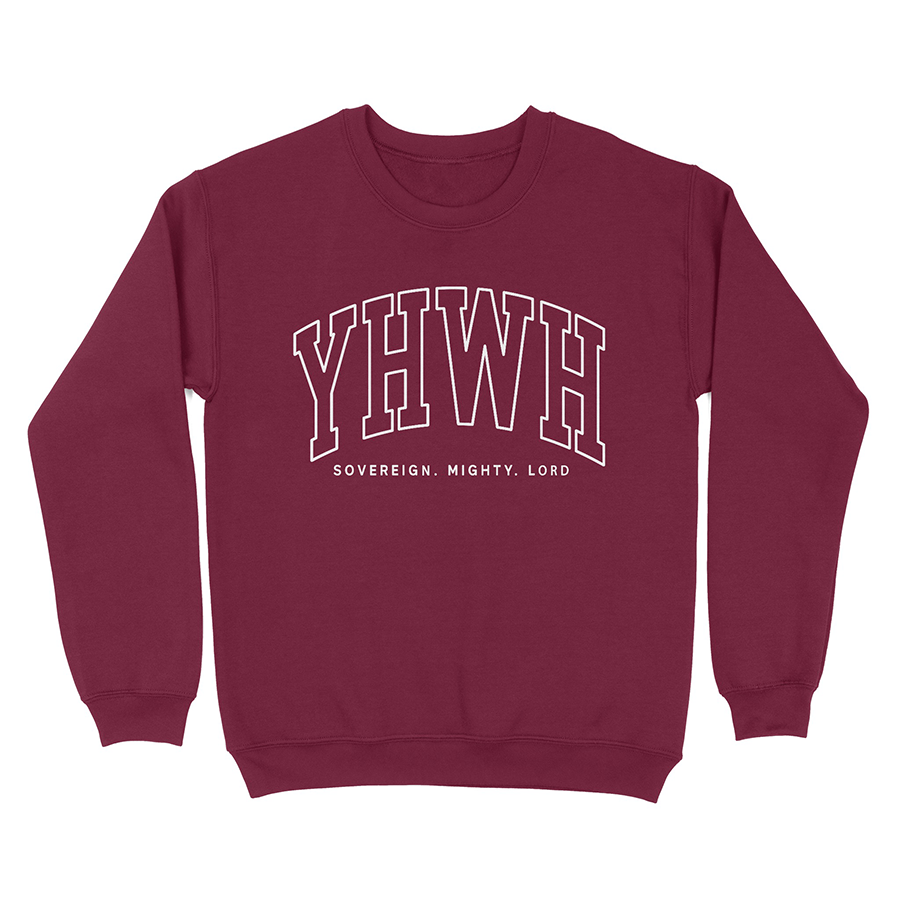 YHWH Sovereign Mighty Lord Unisex Christian Sweatshirt in black
