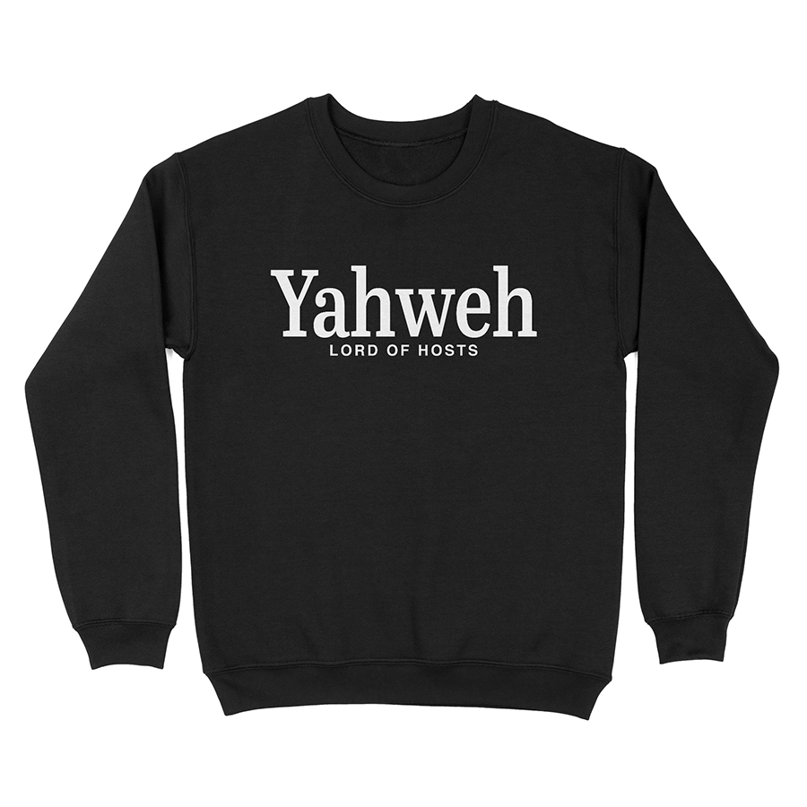 Yahweh Lord of Hosts Unisex Christian Sweatshirt in charcoal