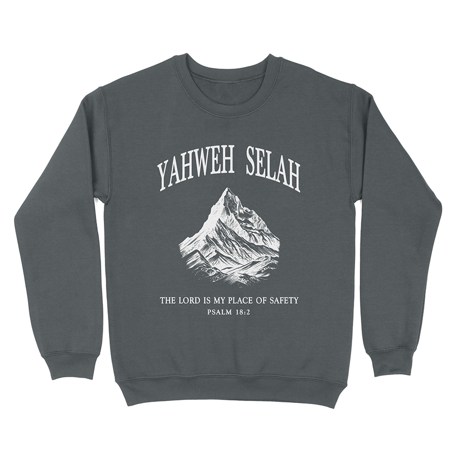 Yahweh Selah Unisex Christian Sweatshirt in charcoal