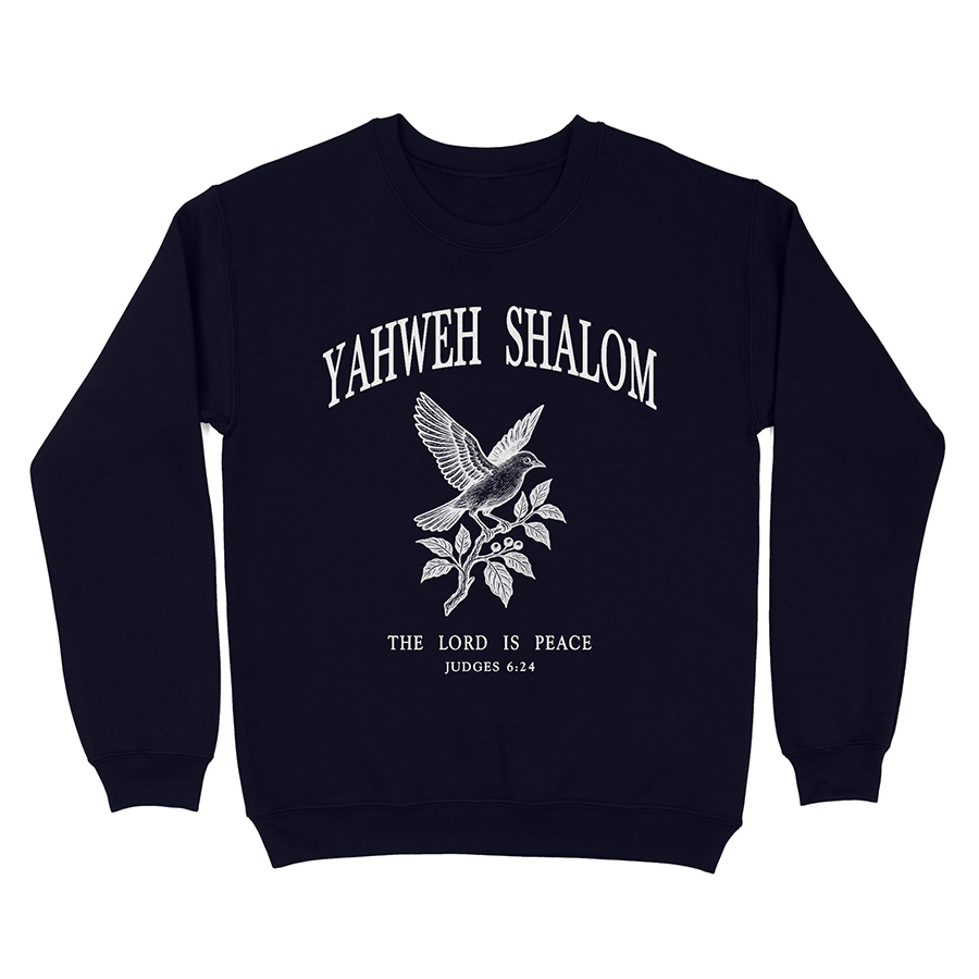 Yahweh Shalom Unisex Christian Sweatshirt in Charcoal