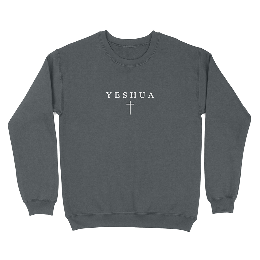 Yeshua Christian sweatshirt in charcoal
